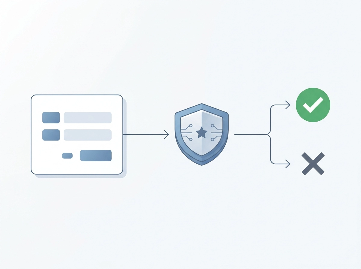 Skematisk illustration af CPR-tjek og adgangsafvisning ved login hos en dansk licenseret spiludbyder